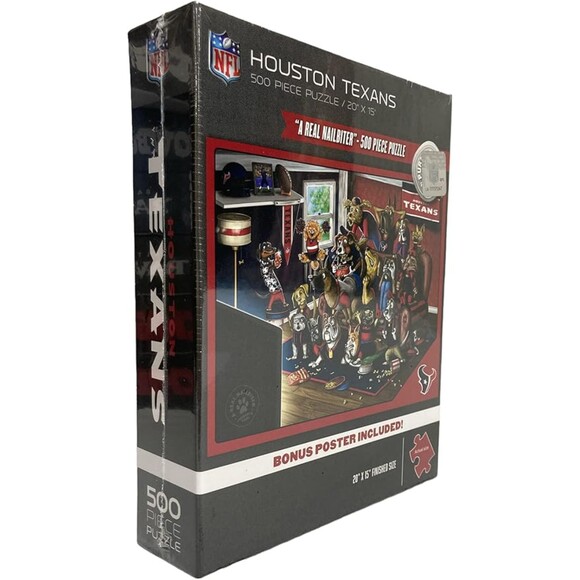 YouTheFan NFL Houston Texans Purebred Fans"A Real Nailbiter" Puzzle&Bonus Poster - Picture 2 of 7